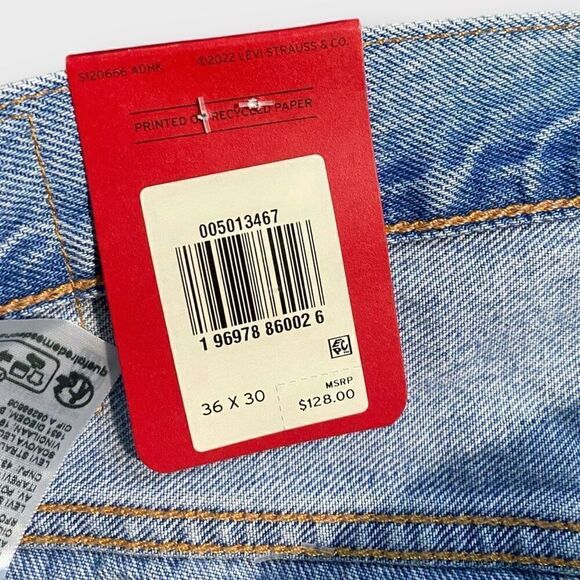 Levis Premium 501 150th Straight Leg Jeans Original Fit Patchwork Mens 36x30 - Picture 11 of 12